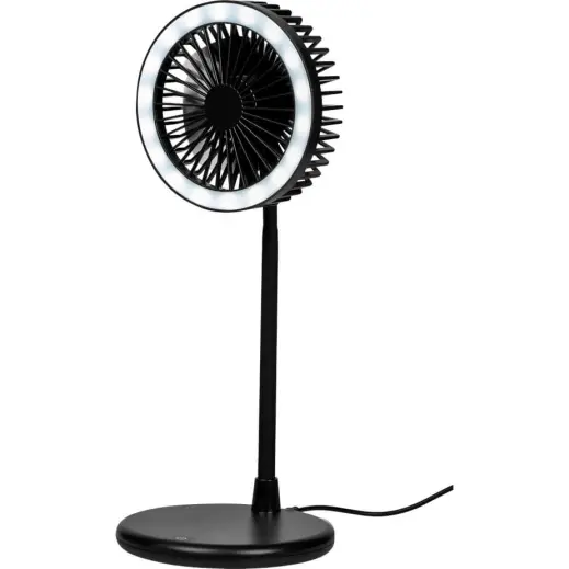 Light Breeze LED Ring Light Desk Fan Unbranded